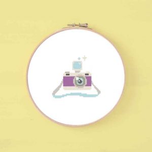 mini camera cross stitch