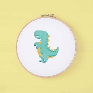 dinosaur cross stitch