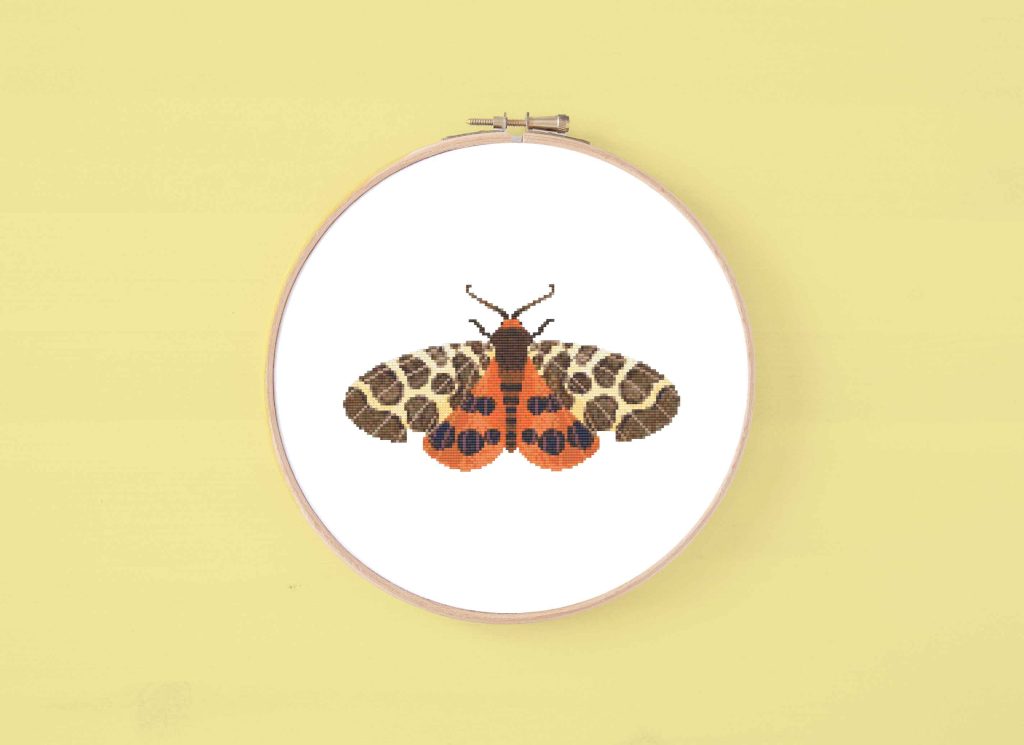 spotted moth 2 cross stitch pattern