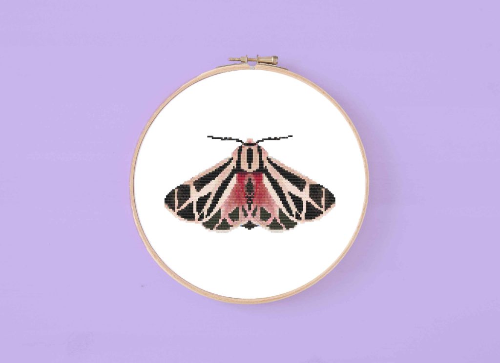 spotted moth 3 cross stitch pattern